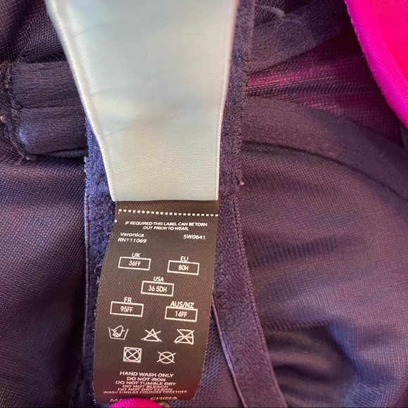 PANACHE Veronica Magenta Tankini 36FF Top/ Size 16 Bottom - Picture 10 of 12